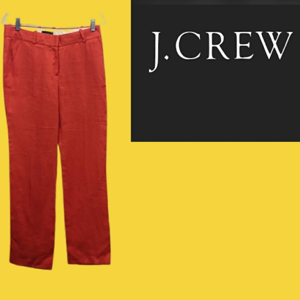 J. CREW RHODES BLACK LABEL LINEN HERRINGBONE PANTS